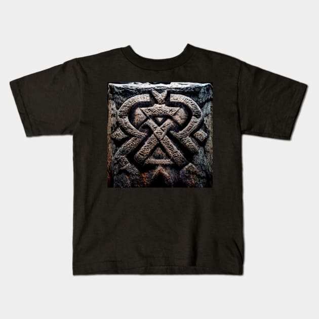 Rune Stones Series Kids T-Shirt by VISIONARTIST